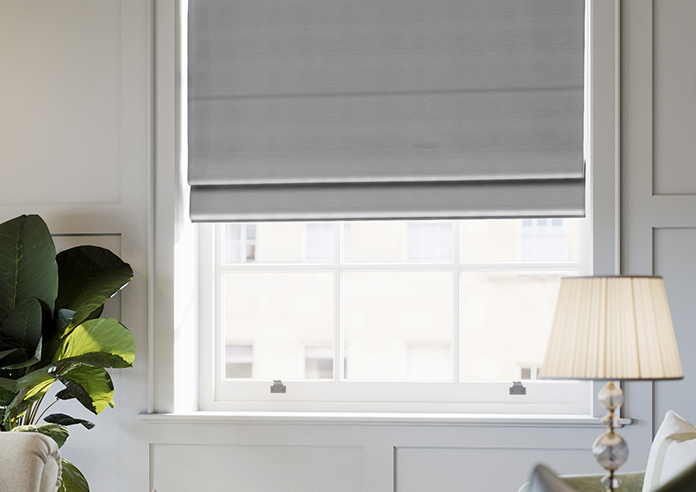 Shima Faux Silk, Platinum - Twist&Fit Roman Blind - Image 5